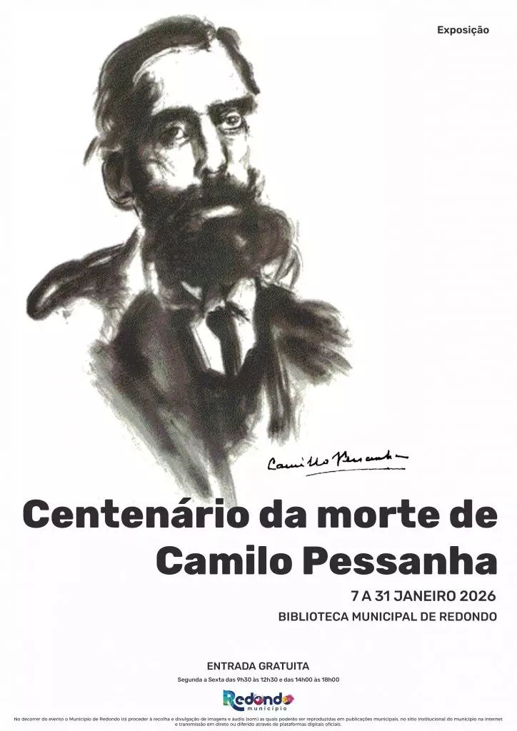 Exposição “Centenário da morte de Camilo Pessanha” | de 07 a 31 de janeiro | Biblioteca Municipal de Redondo