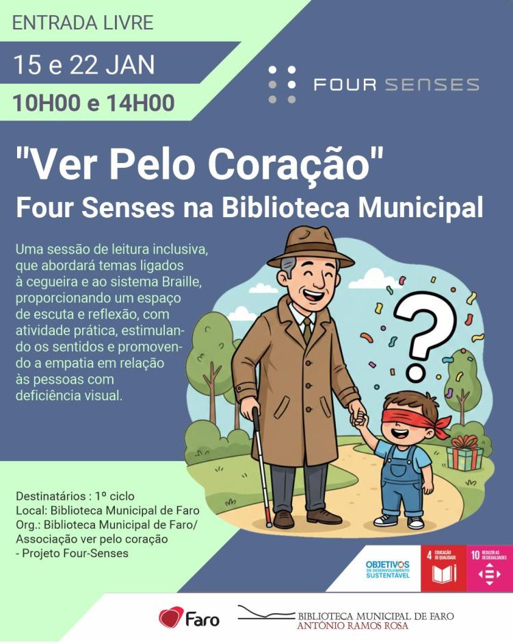 'Ver pelo Coração' - Four Senses na Biblioteca Municipal de Faro