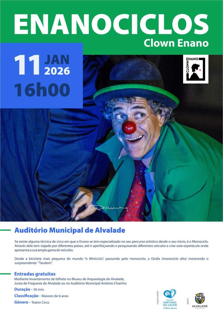 Espetáculo de Circo com Clown Enano – ENANOCICLOS