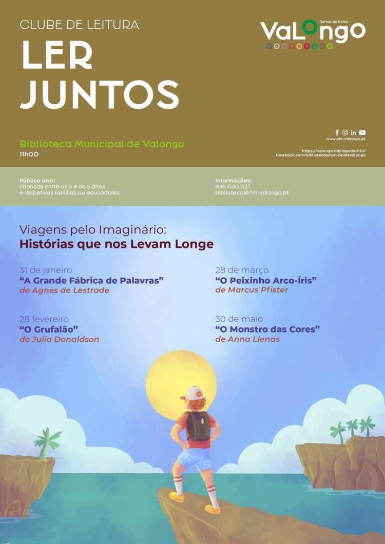 Clube de Leitura “Ler Juntos” na Biblioteca Municipal de Valongo para crianças dos 3 aos 6 anos
