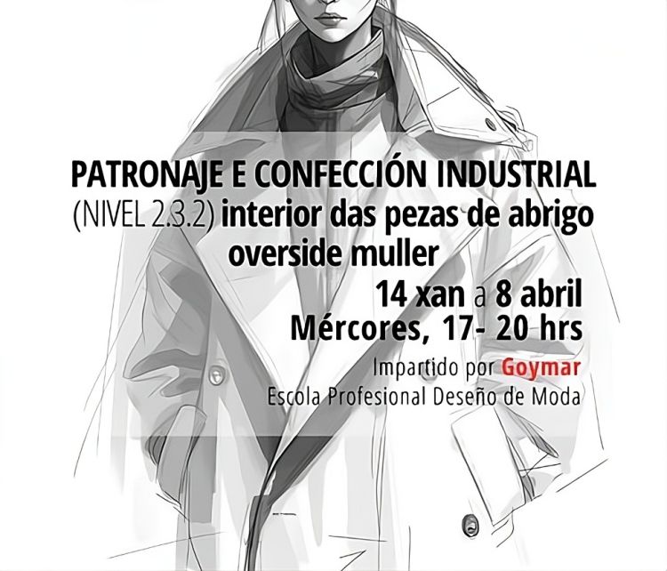 Patronaje e confección industrial: abrigo overside muller