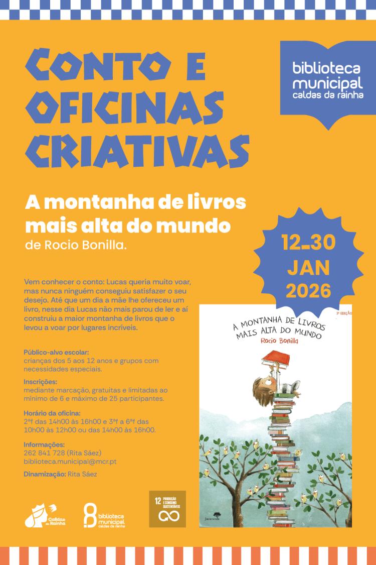Conto e Oficina criativa: A Montanha de Livros mais alta do Mundo