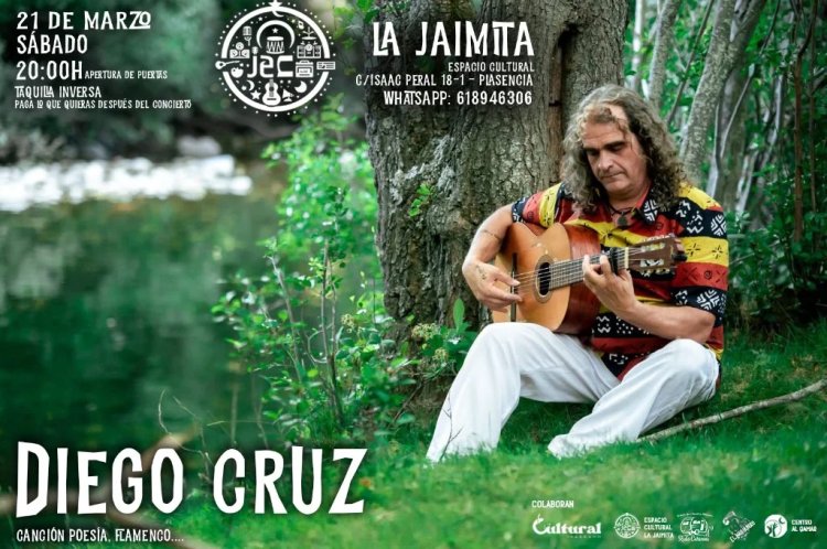 La poesía, el flamenco y la canción de autor vuelven a la Jaimita con Diego Cruz