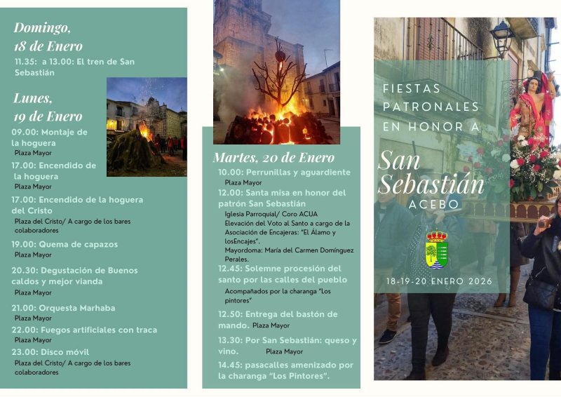 Fiestas Patronales de San Sebastián 2026 | Acebo