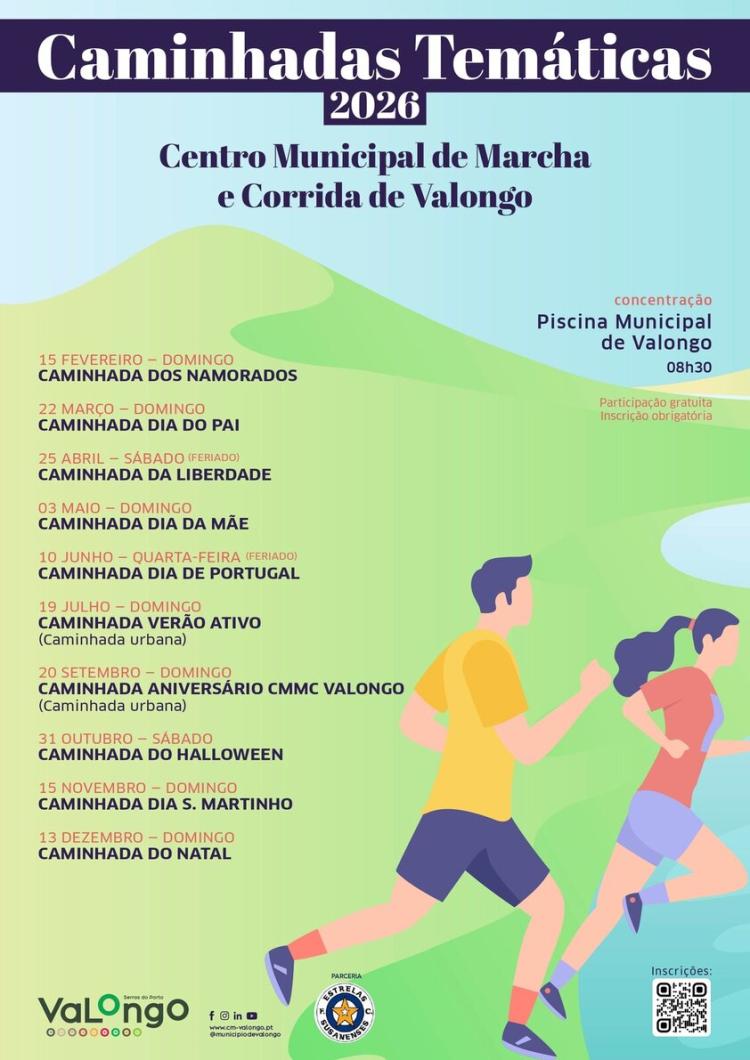 Caminhadas Temáticas com datas marcadas para 2026