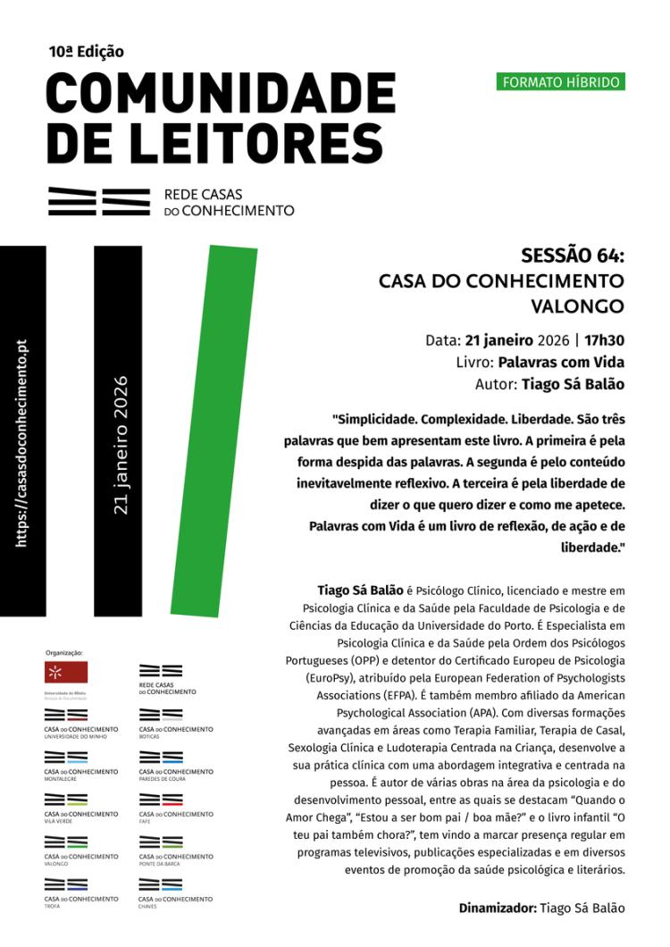 Biblioteca Municipal de Valongo acolhe a 64.ª sessão da Comunidade de Leitores