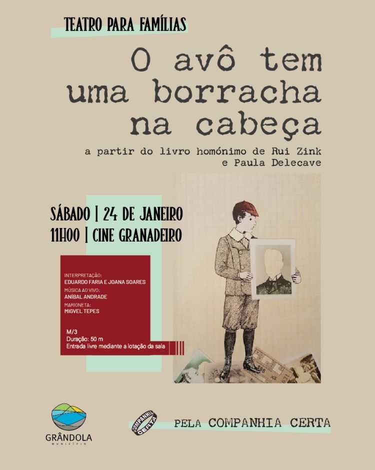 CULTURA | Teatro para famílias «O avô tem uma borracha na cabeça»