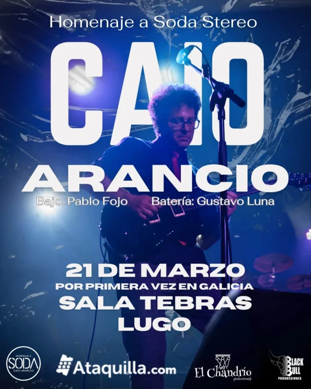 APLAZADO AL 6 DE JUNIO - CAIO ARANCIO HOMENAJE A SODA STEREO