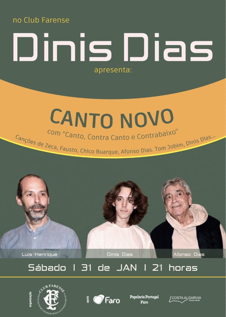 Dinis Dias  “Canto Novo” Canto, contra canto e contrabaixo 