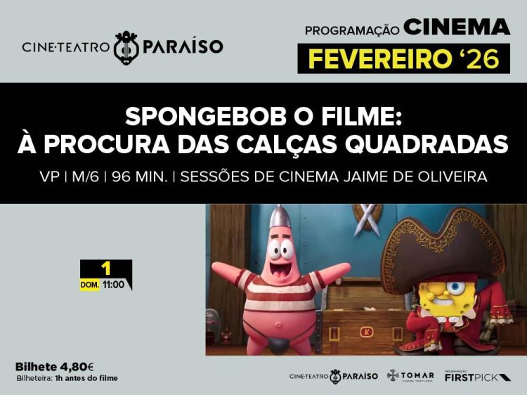 Spongebob o filme: à procura das calças quadradas | Sessões de Cinema Jaime de Oliveira