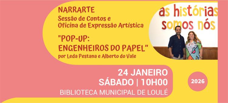 NARRARTE – Sessão de contos e oficina de expressão artística por Leda Pestana e Alberto do Vale