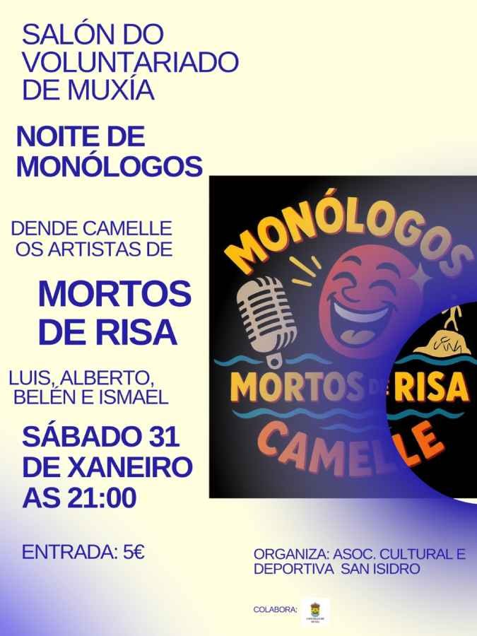 Noite de Monólogos Mortos de Risa en Muxía