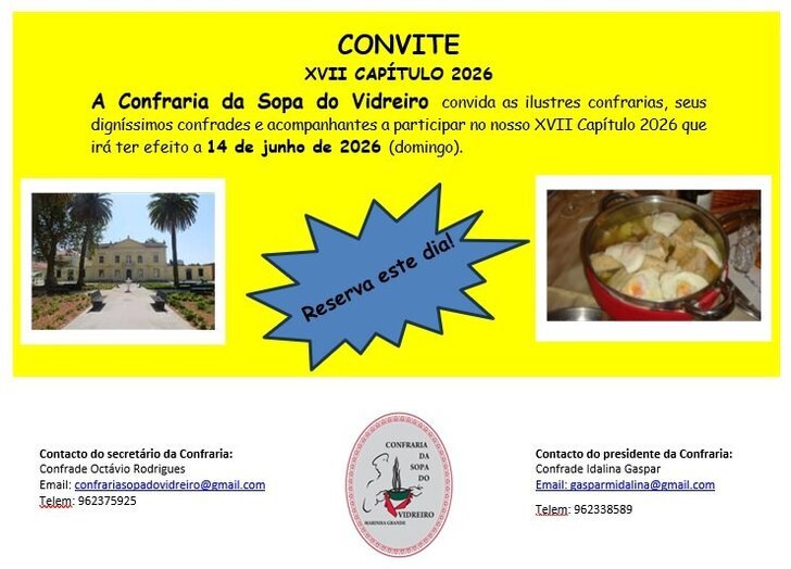 XVII CAPÍTULO | Confraria da Sopa do Vidreiro