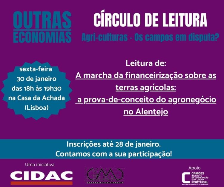 Círculo de Leitura OE7: Financeirização da Agricultura no Alentejo