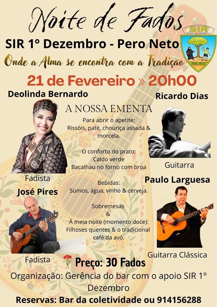 NOITE DE FADOS | Pero Neto