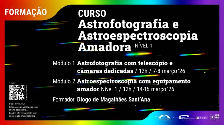 Curso de Formação Astrofotografia e Astro Espectroscopia Amadora