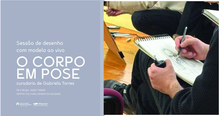 Sessão de desenho no âmbito da exposição coletiva 'O Corpo em Pose'