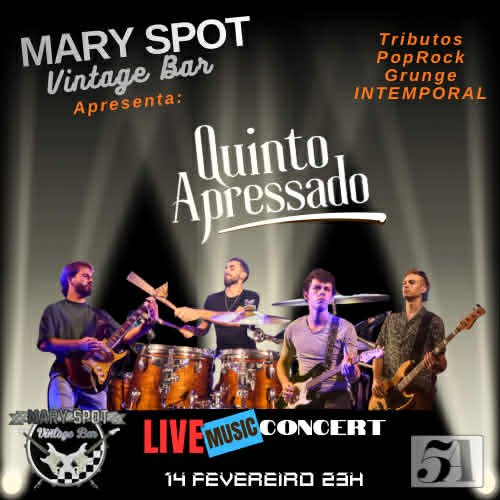 DIA DOS NAMORADOS - QUINTO APRESSADO - ROCK N ROLL - MARY SPOT VINTAGE BAR