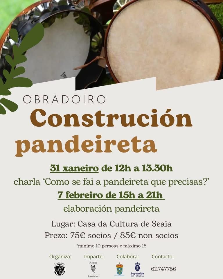 Obradoiro de construción de pandeireta en Seaia
