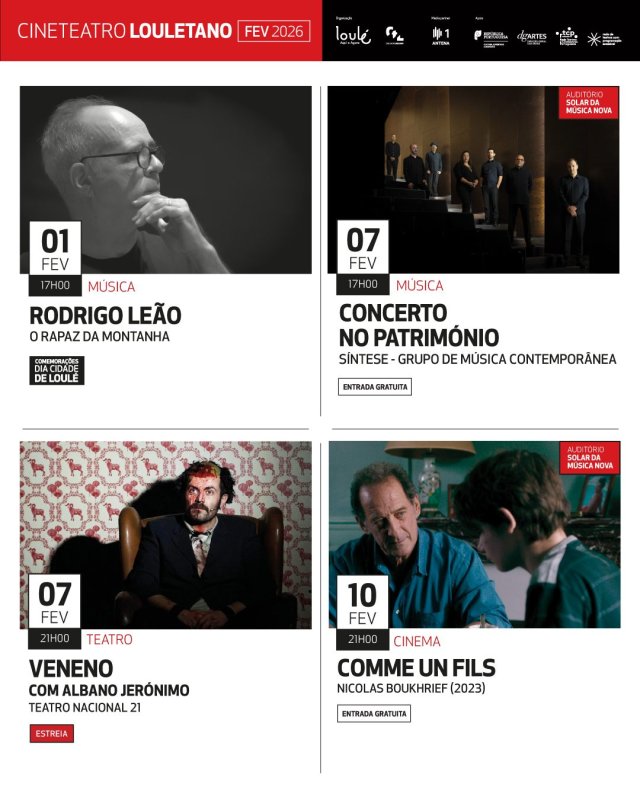 Programação de Fevereiro no Cineteatro Louletano