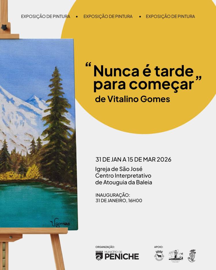 Exposição de Pintura 'Nunca é tarde para começar' de Vitalino Gomes