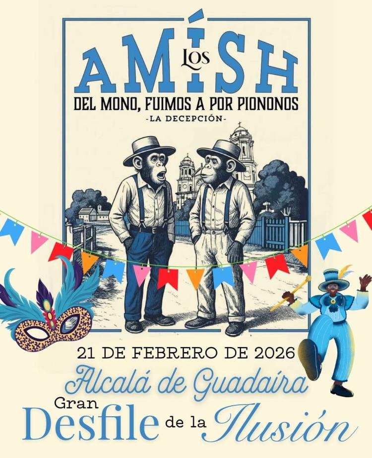 Chirigota del Pelu Los Amish del mono en Alcalá de Guadaíra 