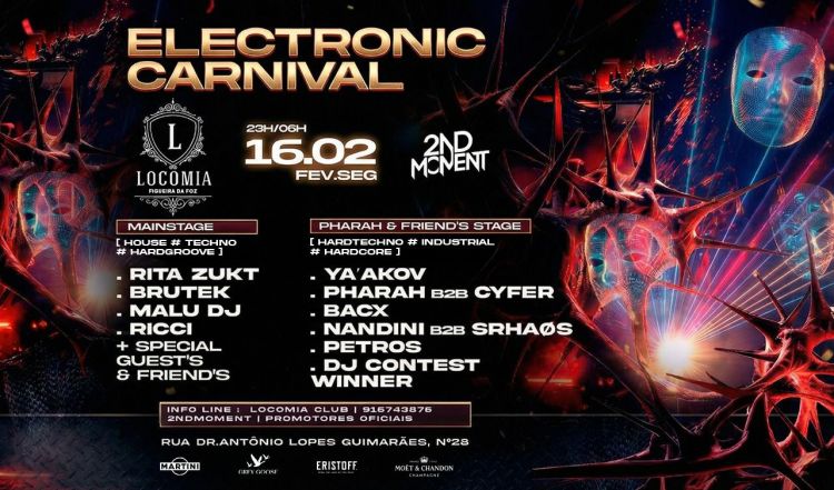 Electronic Carnival w/12 artist on 2 Stages At Locomia Club-Figueira Da Foz