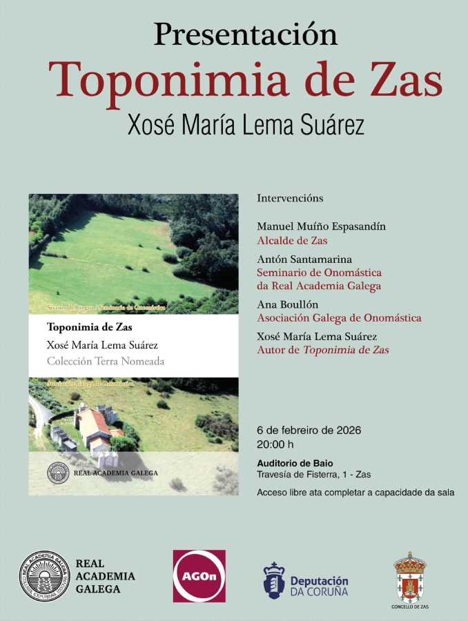 Presentación do libro “Toponimia de Zas” en Baio