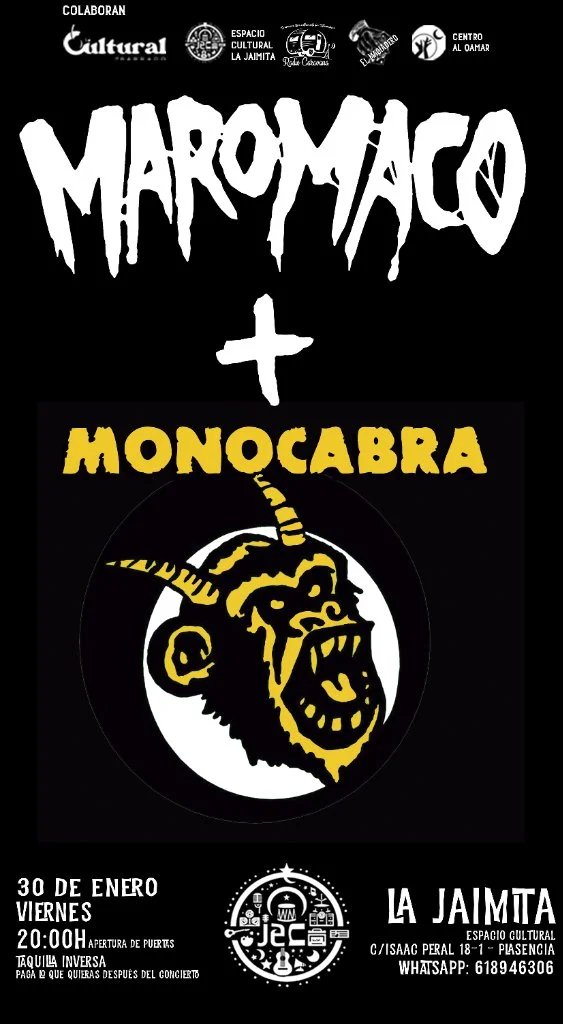 Cancelado: Maromaco y Monocabra elevan las revoluciones en la Jaimita