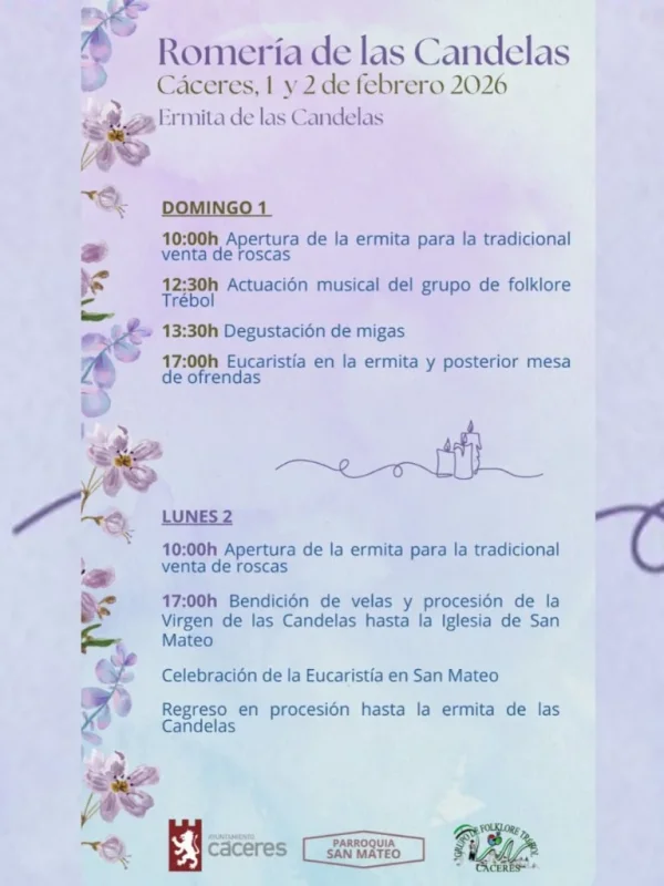 Romería de las Candelas en Cáceres 2026