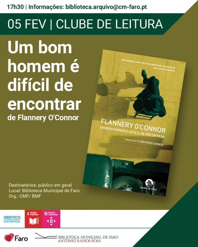 Clube de Leitura - 'Um bom homem é difícil de encontrar' de Flannery O'Connor 