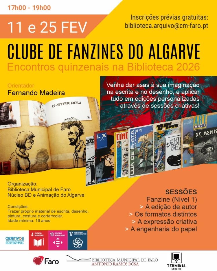 Clube de Fanzines do Algarve - Encontros quinzenais na Biblioteca (2026)