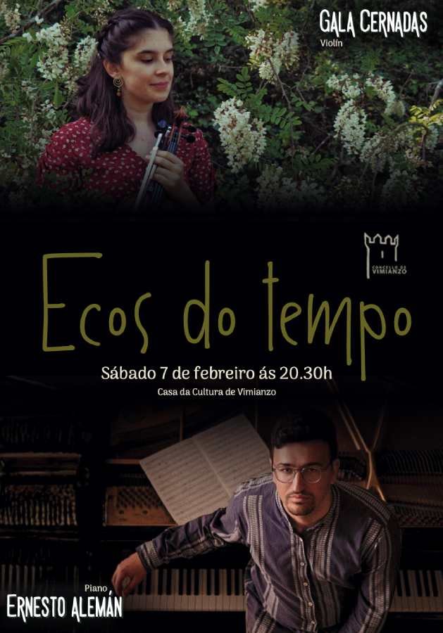 Concerto “Ecos do tempo”: Violín e piano na Casa da Cultura