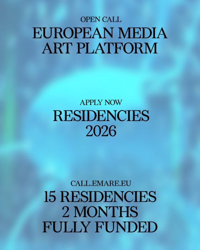 Open Call: European Media Art Platform Residencies 2026