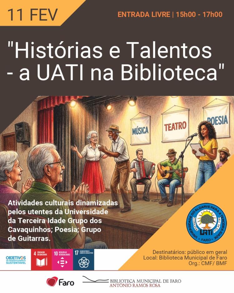 'Histórias e Talentos - a UATI na Biblioteca'