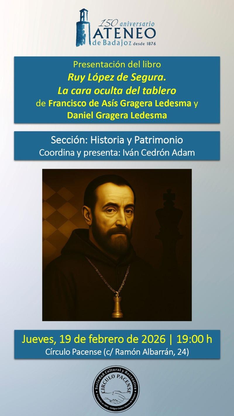 Presentación del libro 'Ruy López de Segura: La cara oculta del tablero.'