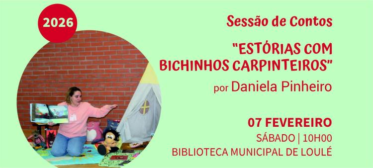 Sessão de contos 'Estórias com Bichinhos Carpinteiros' por Daniela Pinheiro