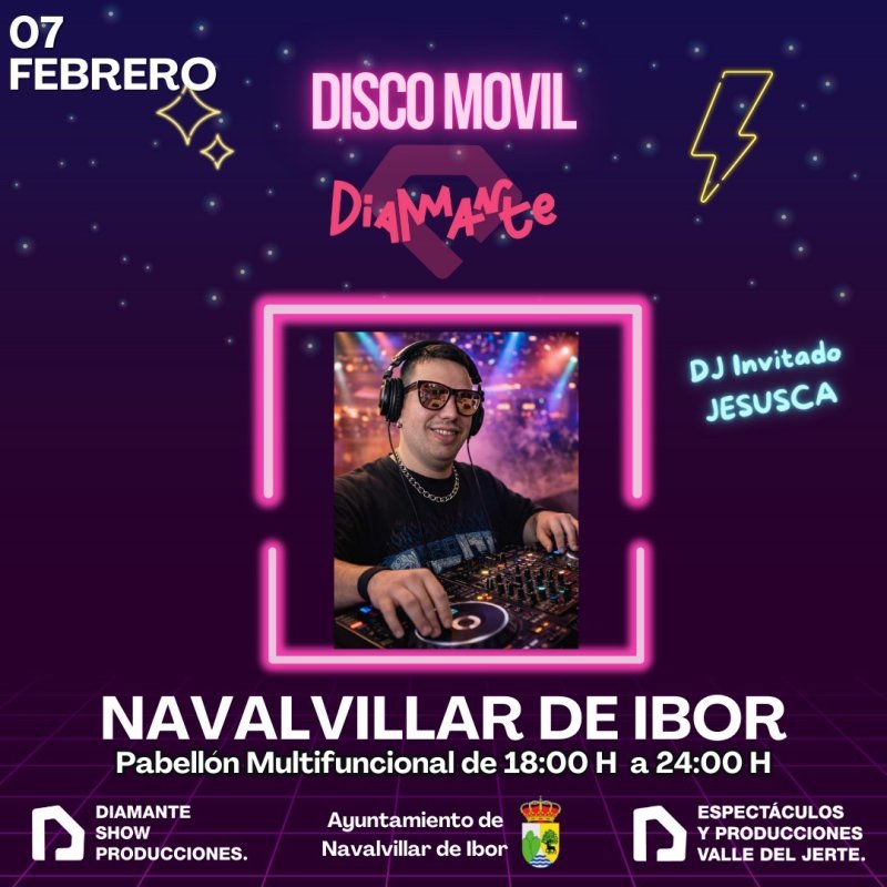 Disco Móvil Diamante en Navalvillar de Ibor