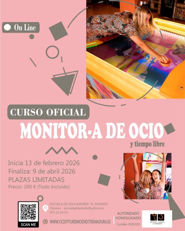 Curso Oficial de Monitor-a de Ocio y Tiempo Libre