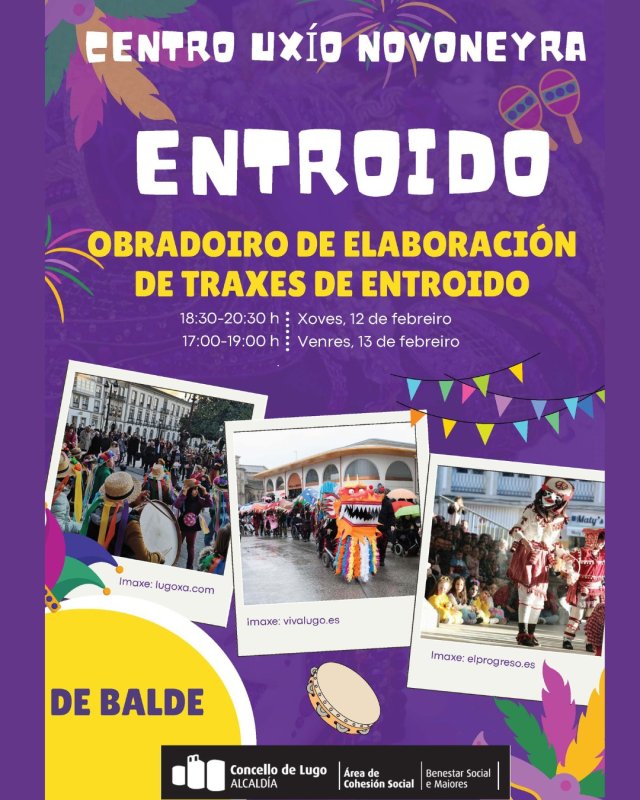 Obradoiro de elaboración de traxes de Entroido