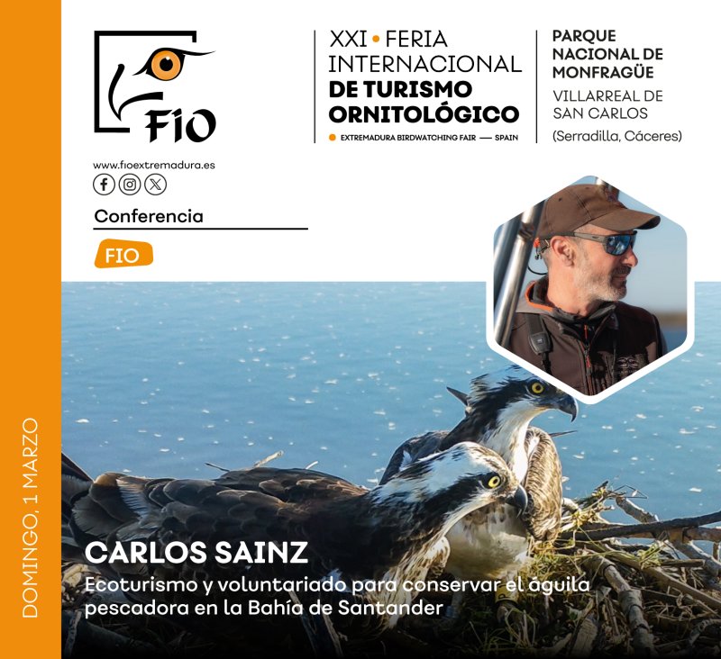 Conferencia ‘Ecoturismo y voluntariado para conservar el águila pescadora en la Bahía de Santander’, por Carlos Sainz