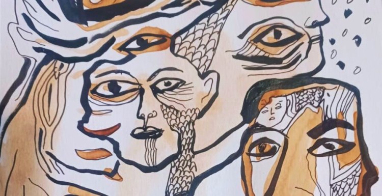 Exposição 'O Desenho sobrevive até ao café' de Agostinho ...