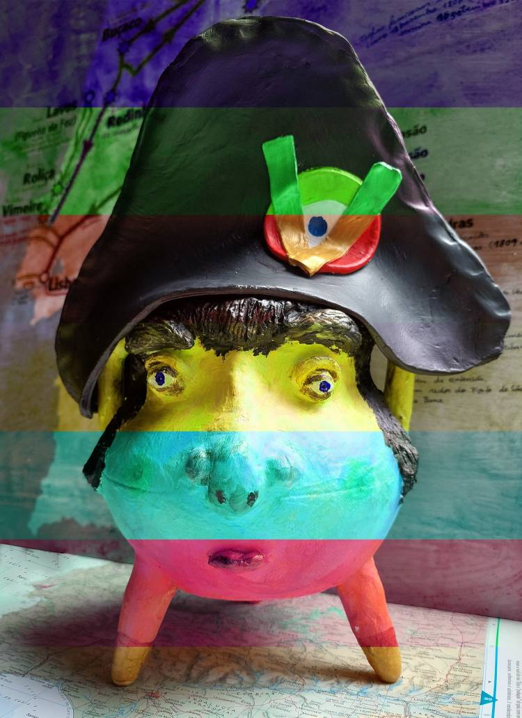 Que confusão! Onde está a cabeça do Napoleão?