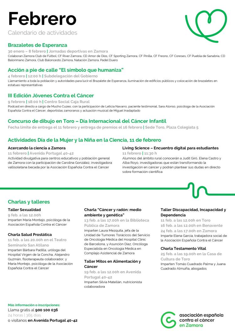 Actividades de la Asociación Española Contra el Cáncer
