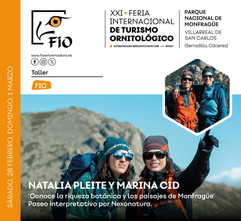 Taller ‘Conoce la riqueza botánica y los paisajes de Monfragüe’, con Natalia Pleite y Marina Cid, de Nexonatura