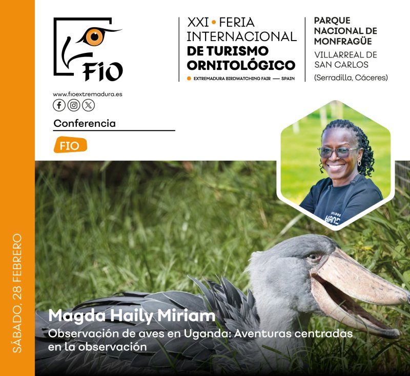 Conferencia ‘Observación de aves en Uganda: aventuras centradas en la conservación’, por Magada Haily Miriam