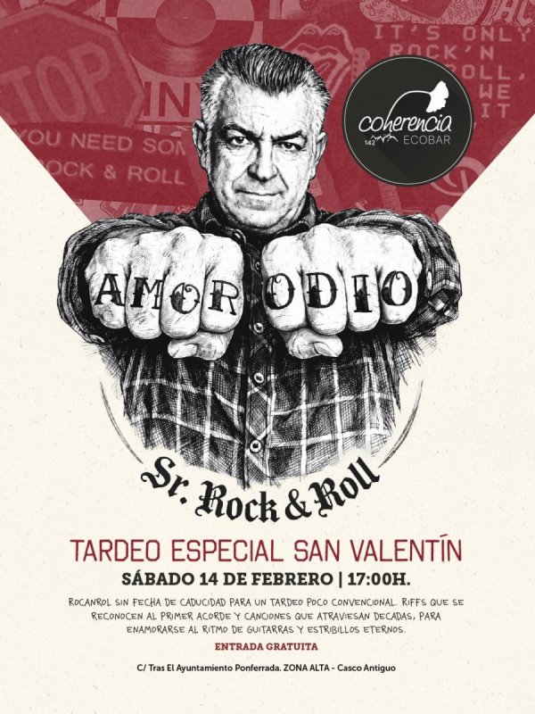 Tardeo Especial San Valentín con Sr. Rock & Roll