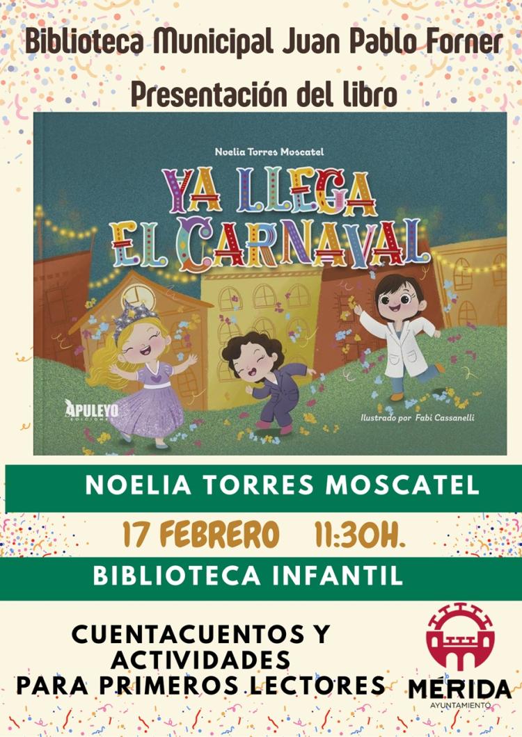 Presentación del libro infantil ‘Ya llega el carnaval’ de Noelia Torres