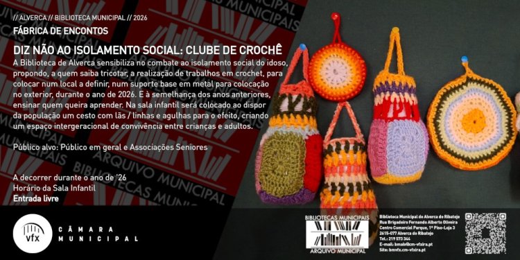 DIZ NÃO AO ISOLAMENTO SOCIAL-CLUBE DE CROCHÊ