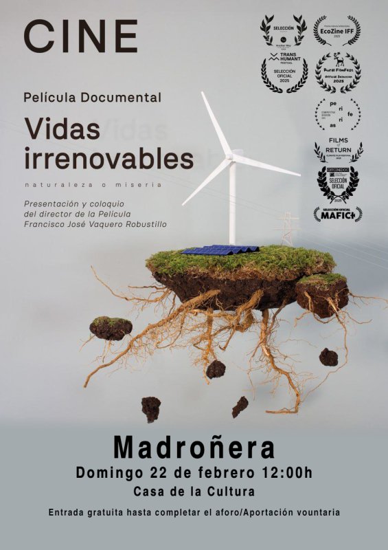 Proyección de la película documental 'Vidas irrenovables'